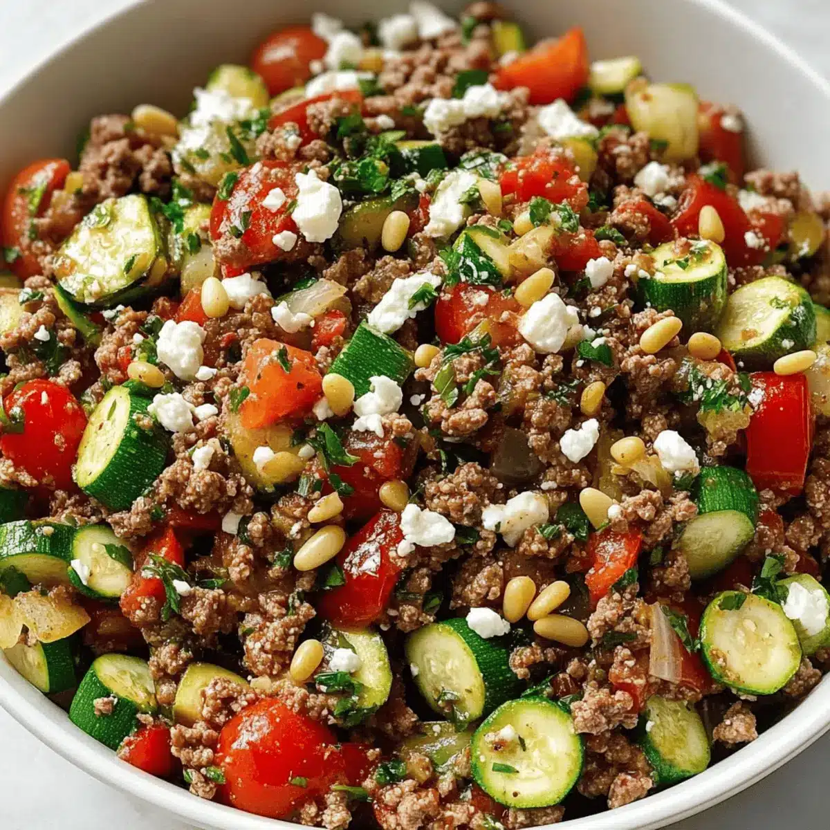 Mediterranean Ground Beef Stir-Fry