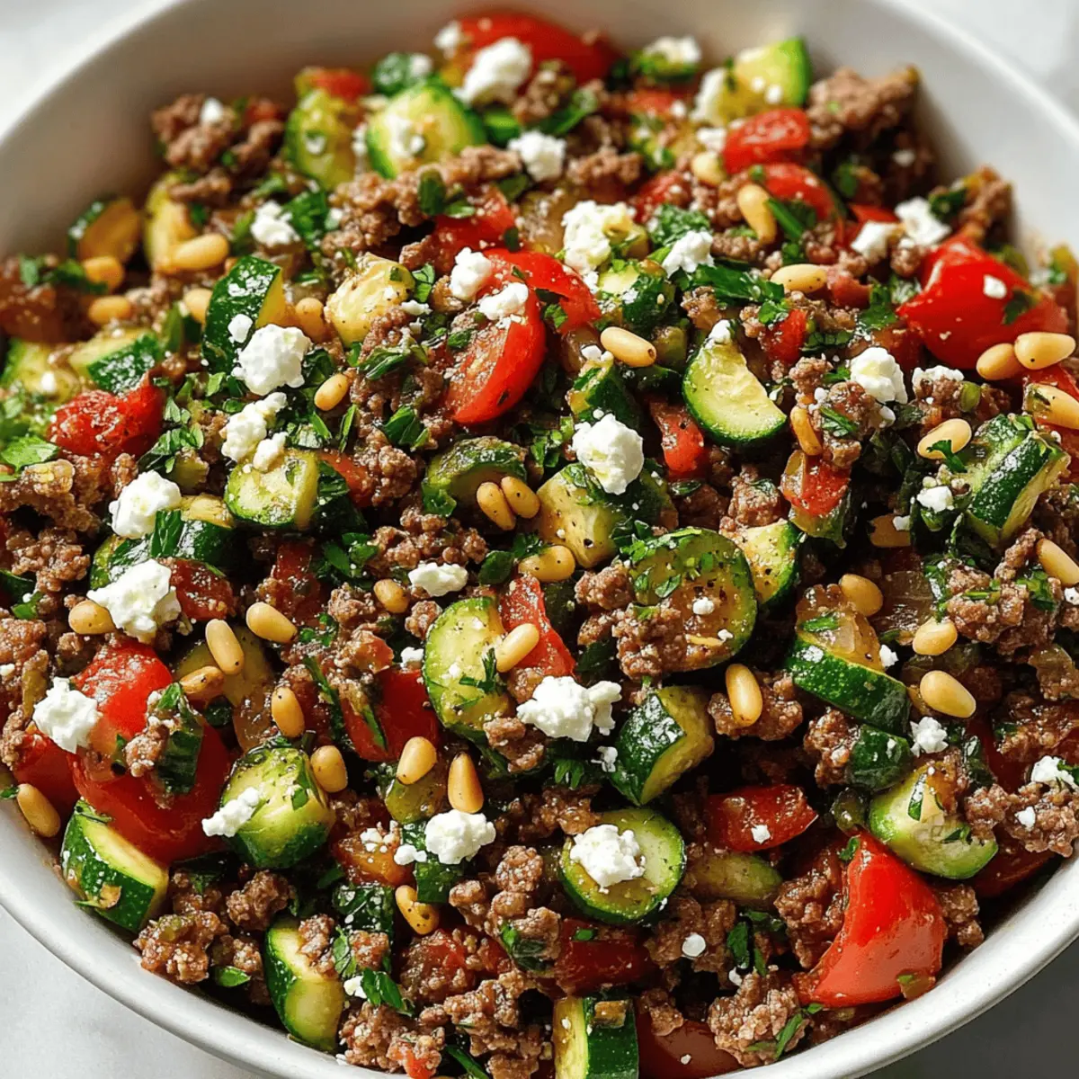 Mediterranean Ground Beef Stir Fry mhrque