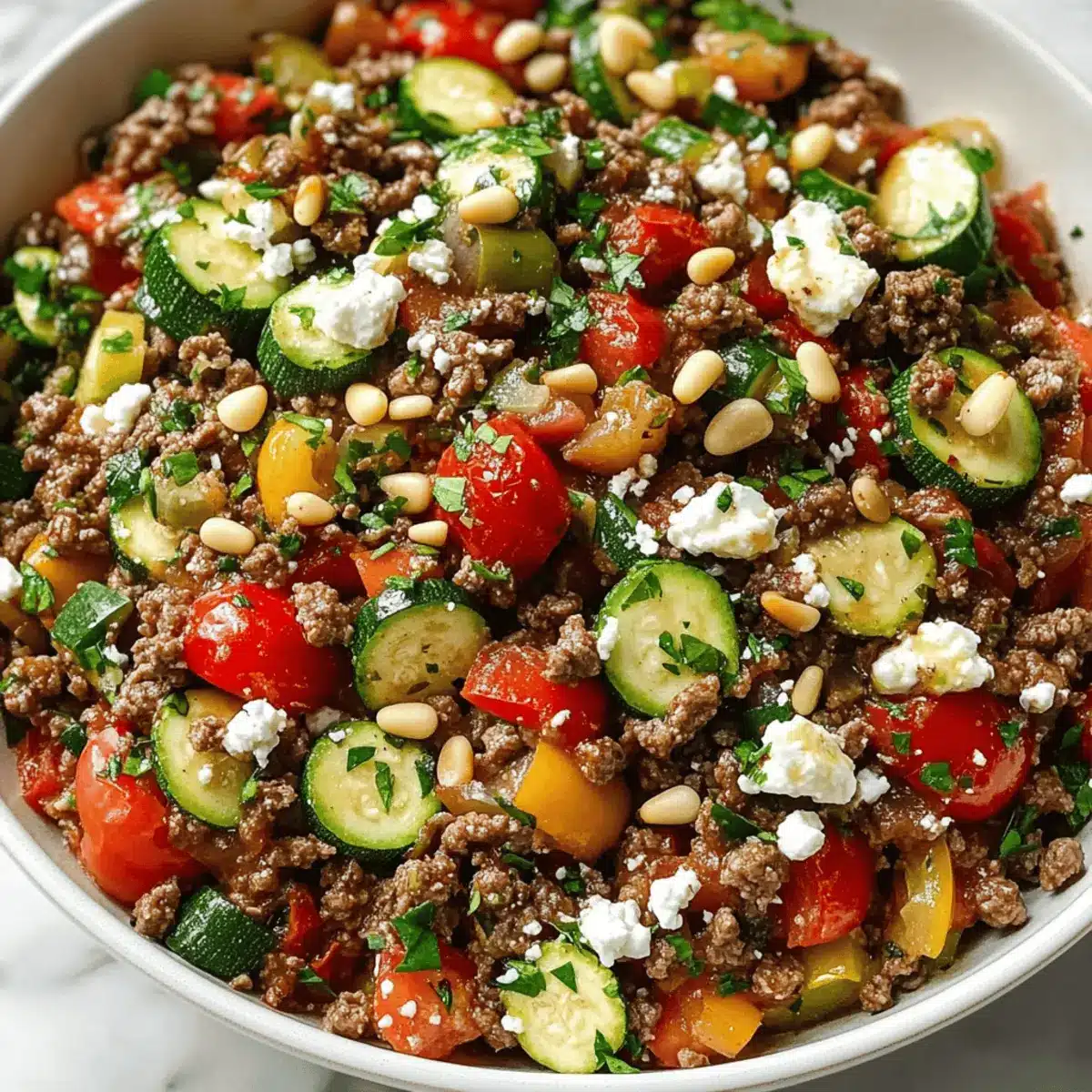 Mediterranean Ground Beef Stir Fry rqysdp