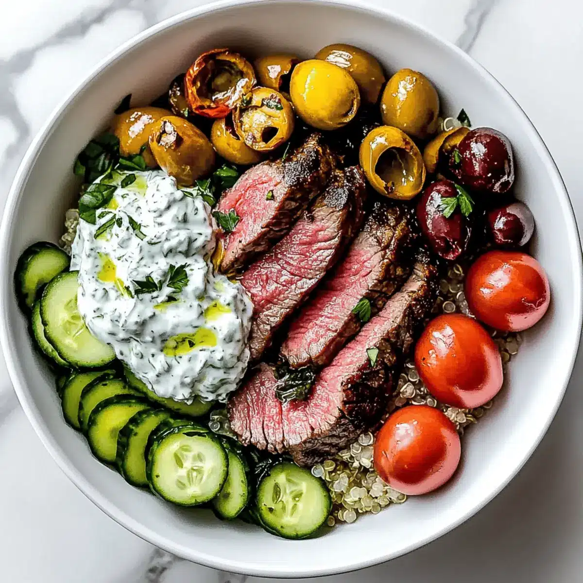 Mediterranean Steak Bowl yeqec7