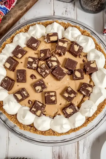 No Bake Snickers Pie
