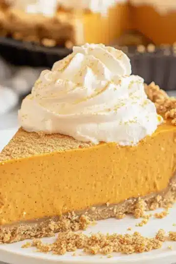 No Bake Marshmallow Pumpkin Pie