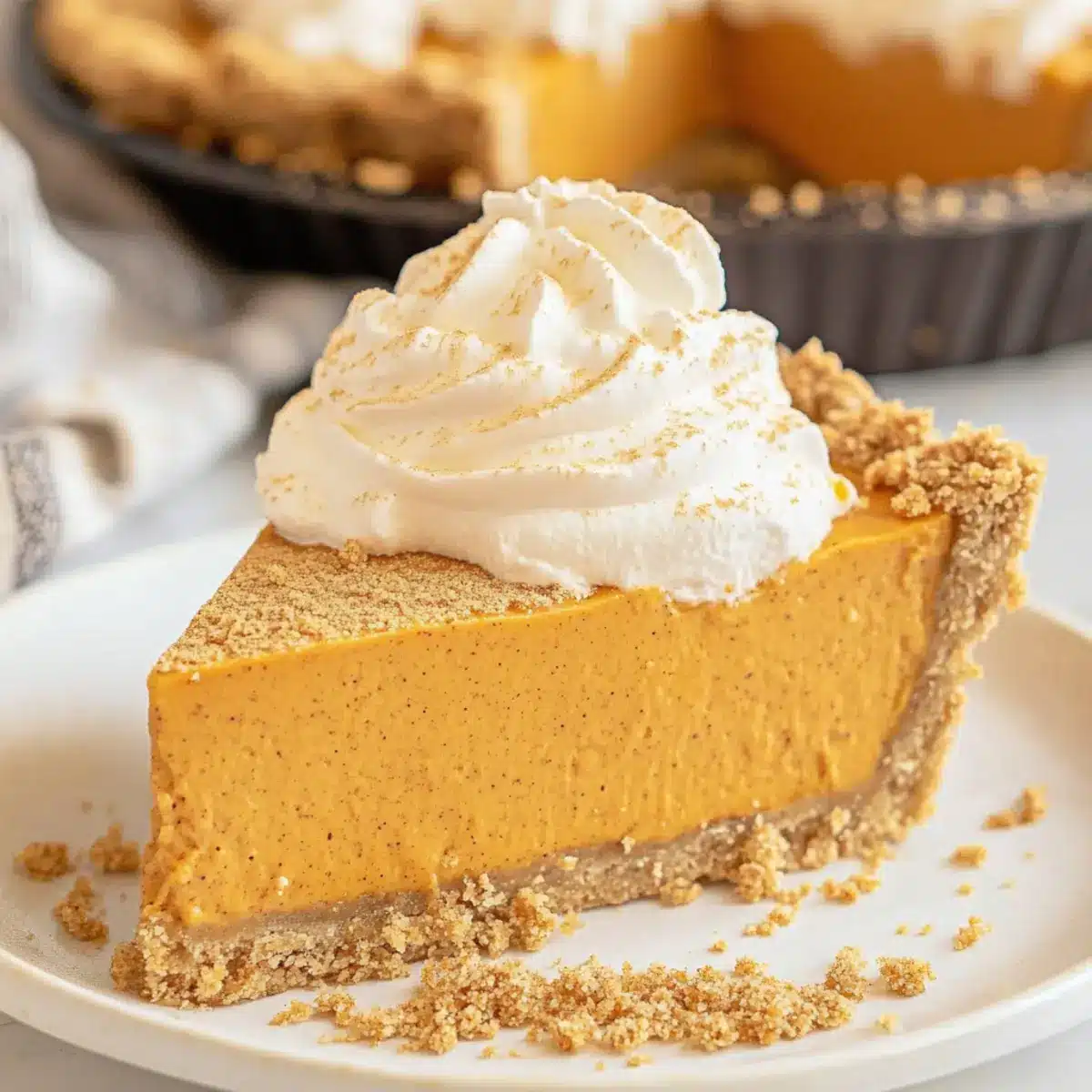 No Bake Marshmallow Pumpkin Pie