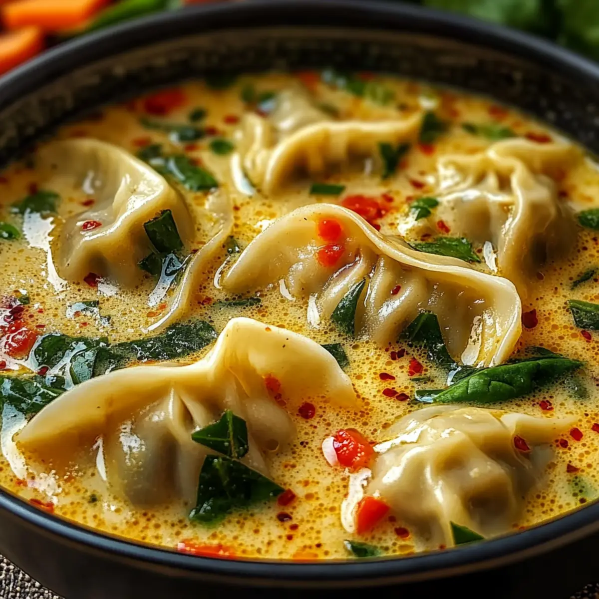 Thai Potsticker Coconut Soup