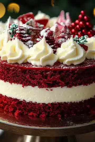 Christmas Red Velvet Cheesecake