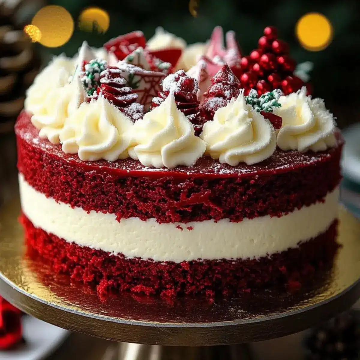 Christmas Red Velvet Cheesecake