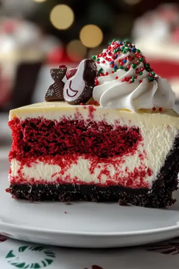 Christmas Red Velvet Cheesecake