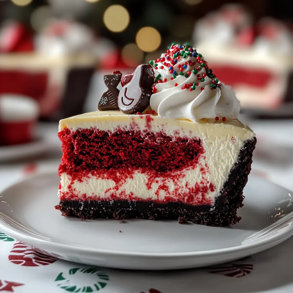 Christmas Red Velvet Cheesecake