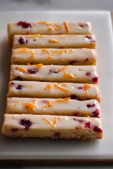 Orange Cranberry Shortbread Cookies