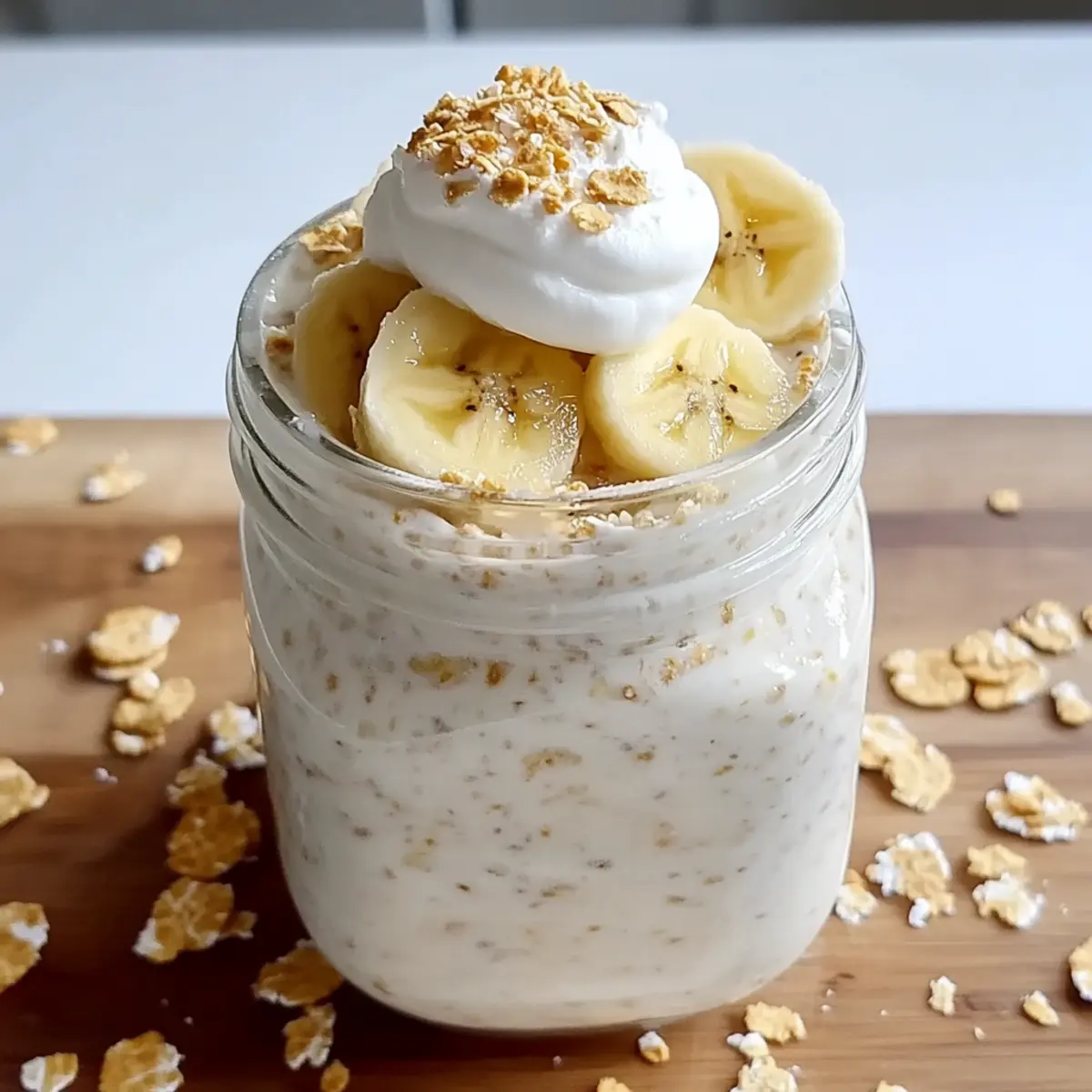Banana Cream Pie Overnight Oats igoopj
