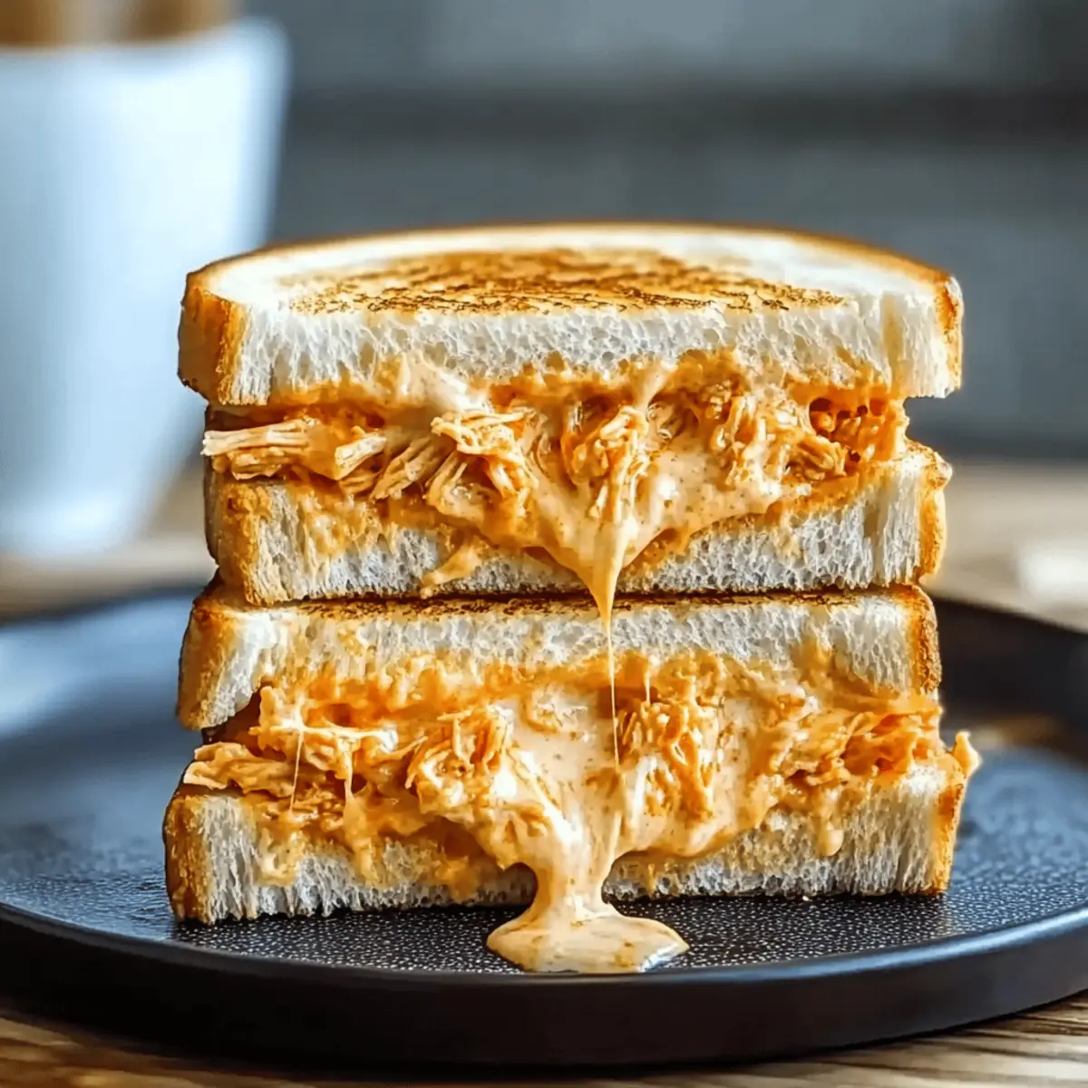 Buffalo Chicken Grilled Cheese Sandwich njcwad