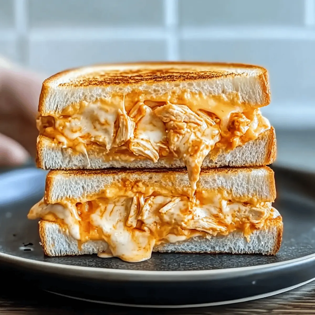 Buffalo Chicken Grilled Cheese Sandwich smnhpp