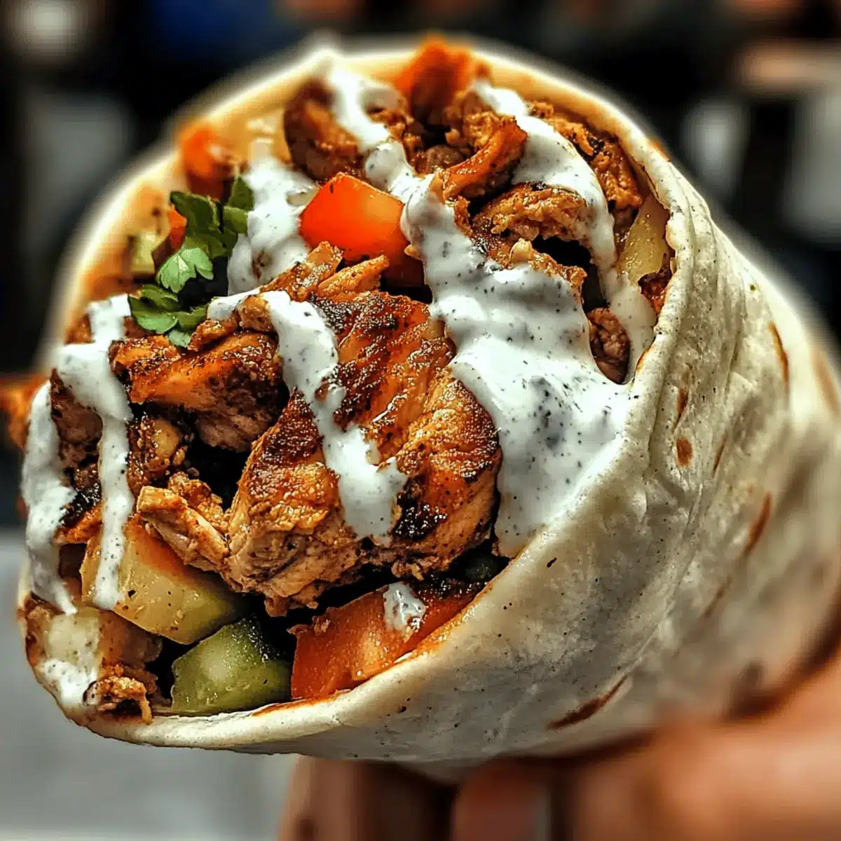 Savor Homemade Chicken Shawarma with Creamy Garlic Sauce 4 Chicken Shawarma with Creamy Garlic Sauce