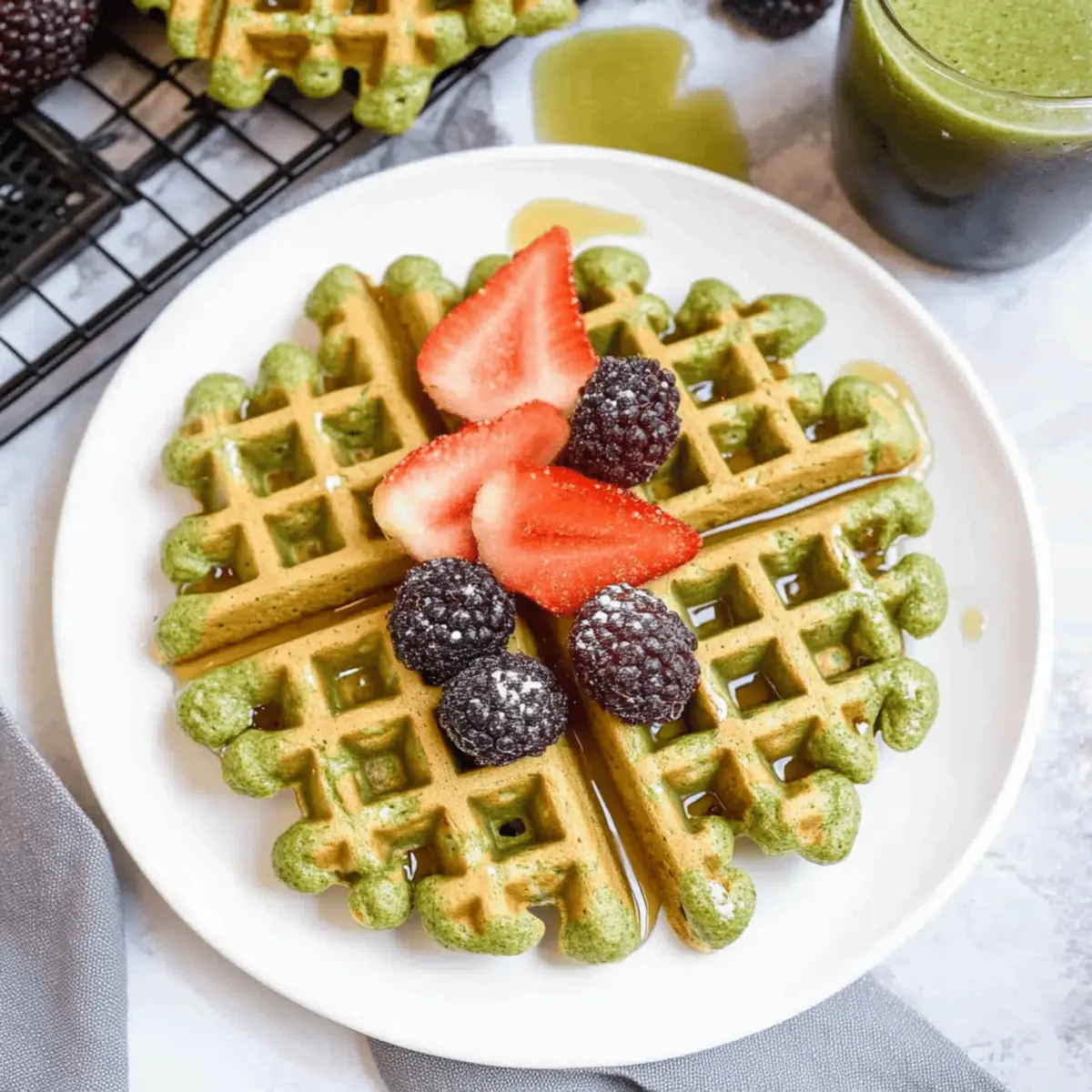 Oatmeal Green Smoothie Waffles That Kids Can't Resist 4 Oatmeal Green Smoothie Waffles