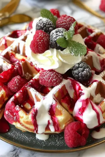 Red Velvet Marble Waffles