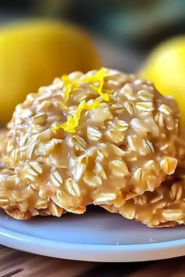 Lemon Oatmeal No-Bake Cookies
