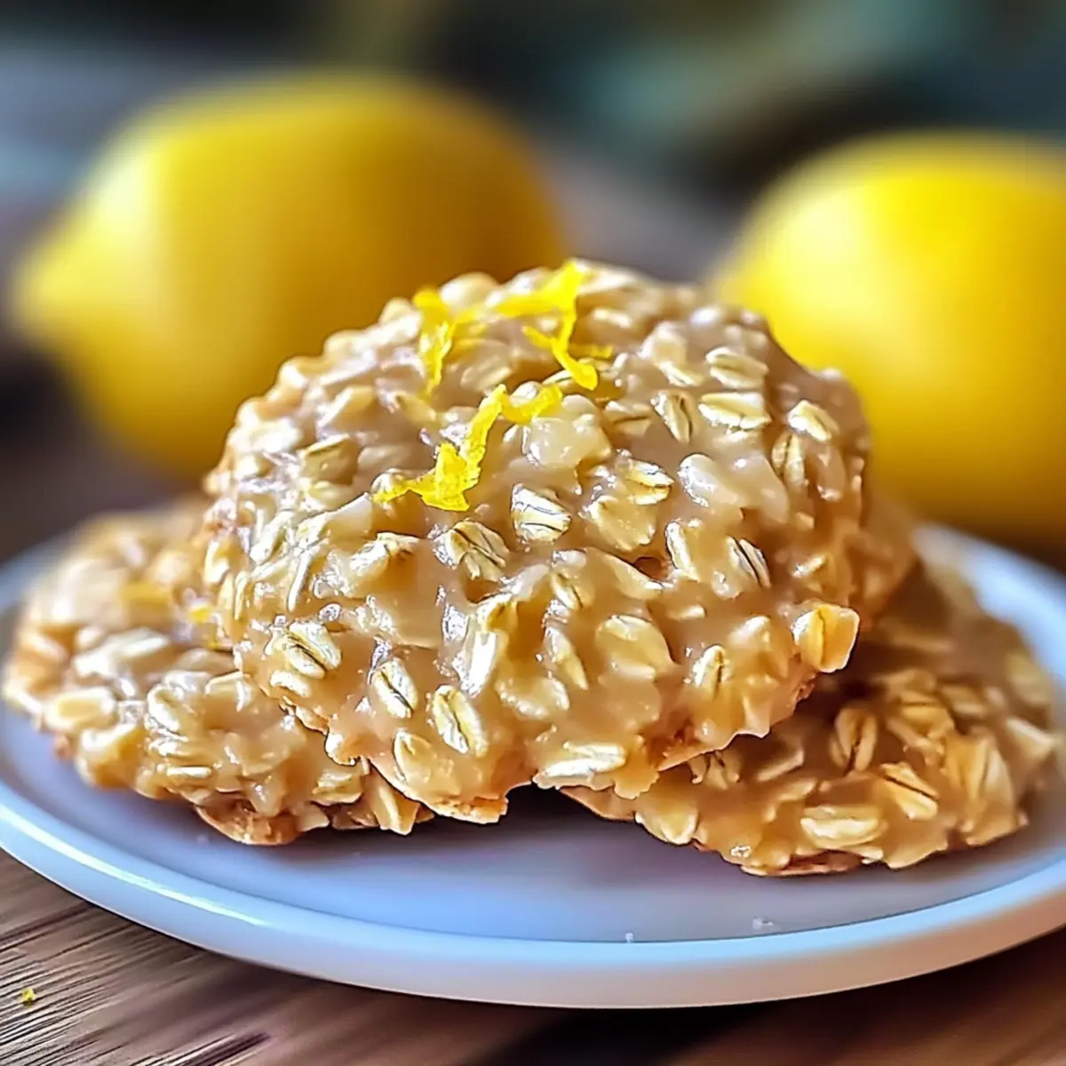 Lemon Oatmeal No-Bake Cookies