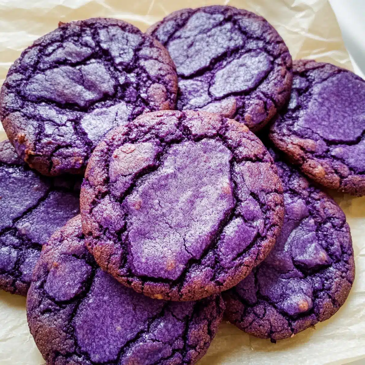 Ube Brownie Cookies