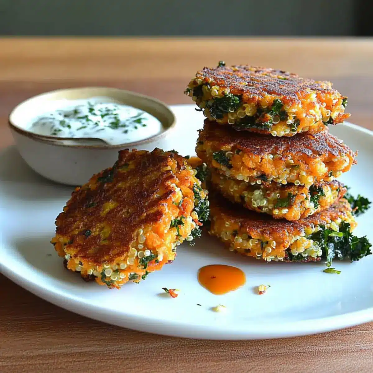 Sweet Potato Kale and Quinoa Fritters