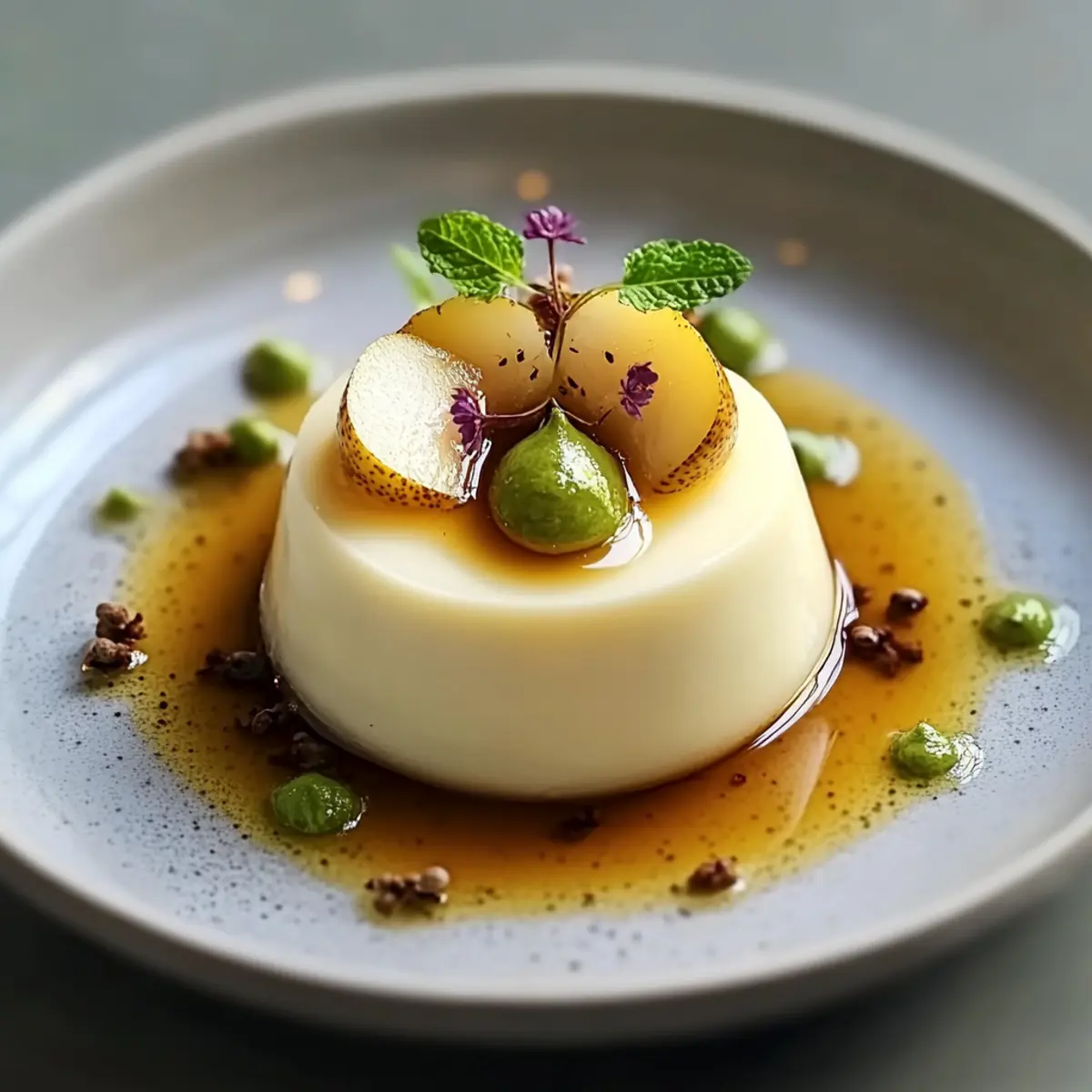 Irresistible Cardamom Panna Cotta with Poached Pears Delight 4 Cardamom Panna Cotta with Pears