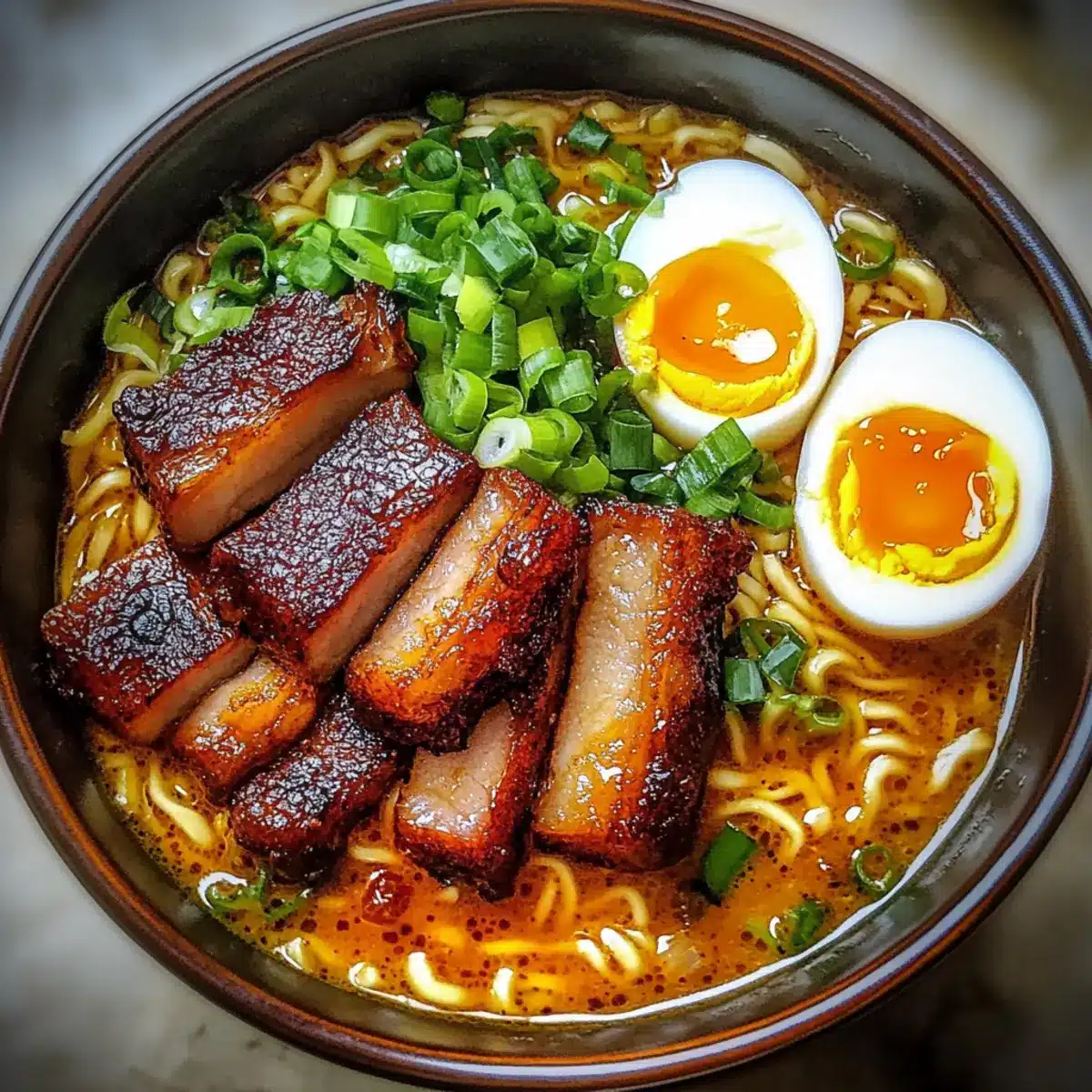 Savory Roasted Pork Belly Ramen with Soy Eggs Recipe Delight 4 Roasted Pork Belly Ramen with Soy Eggs