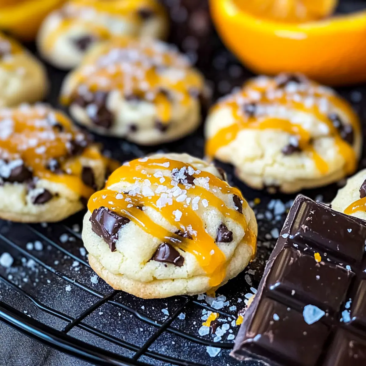 Salted Dark Chocolate Orange Cookies
