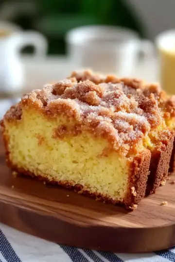 Vanilla Eggnog Bread with Crumb Topping