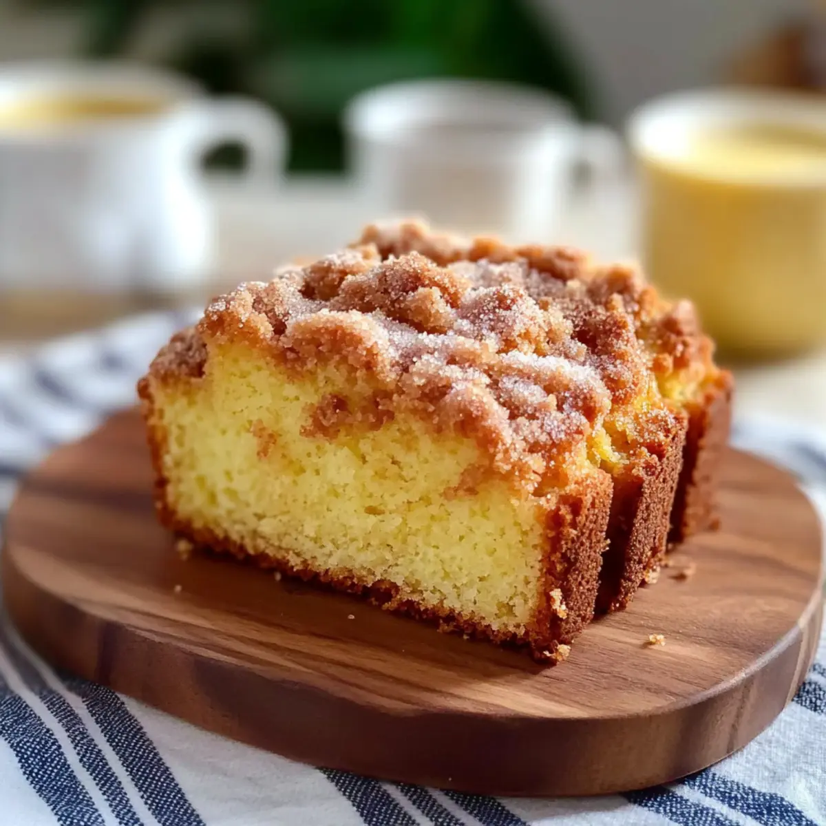 Vanilla Eggnog Bread with Crumb Topping