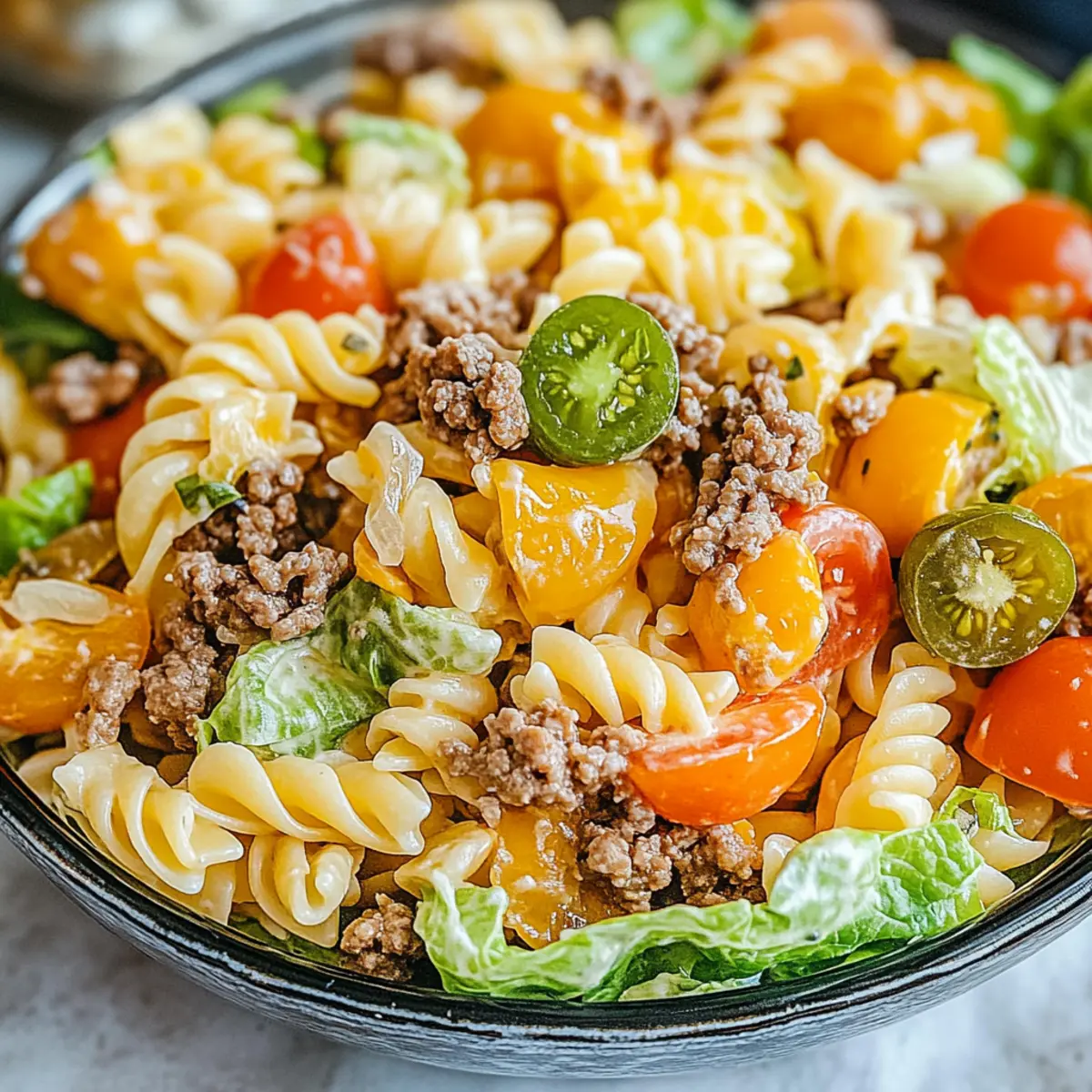 Big Mac Pasta Salad: A Fun Twist on Classic Comfort Food 1 700a7d13 3aea 4644 a5e3 8757b5ccffddtr hohbbr