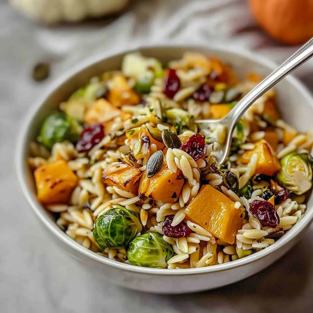 Delicious Fall Harvest Orzo Salad with Maple Vinaigrette 4 Fall Harvest Orzo Salad