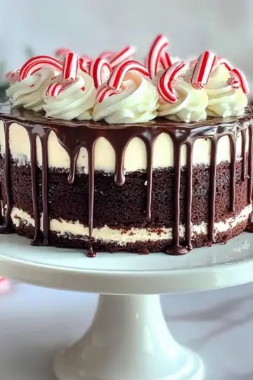 Moist Peppermint Fudge Cake