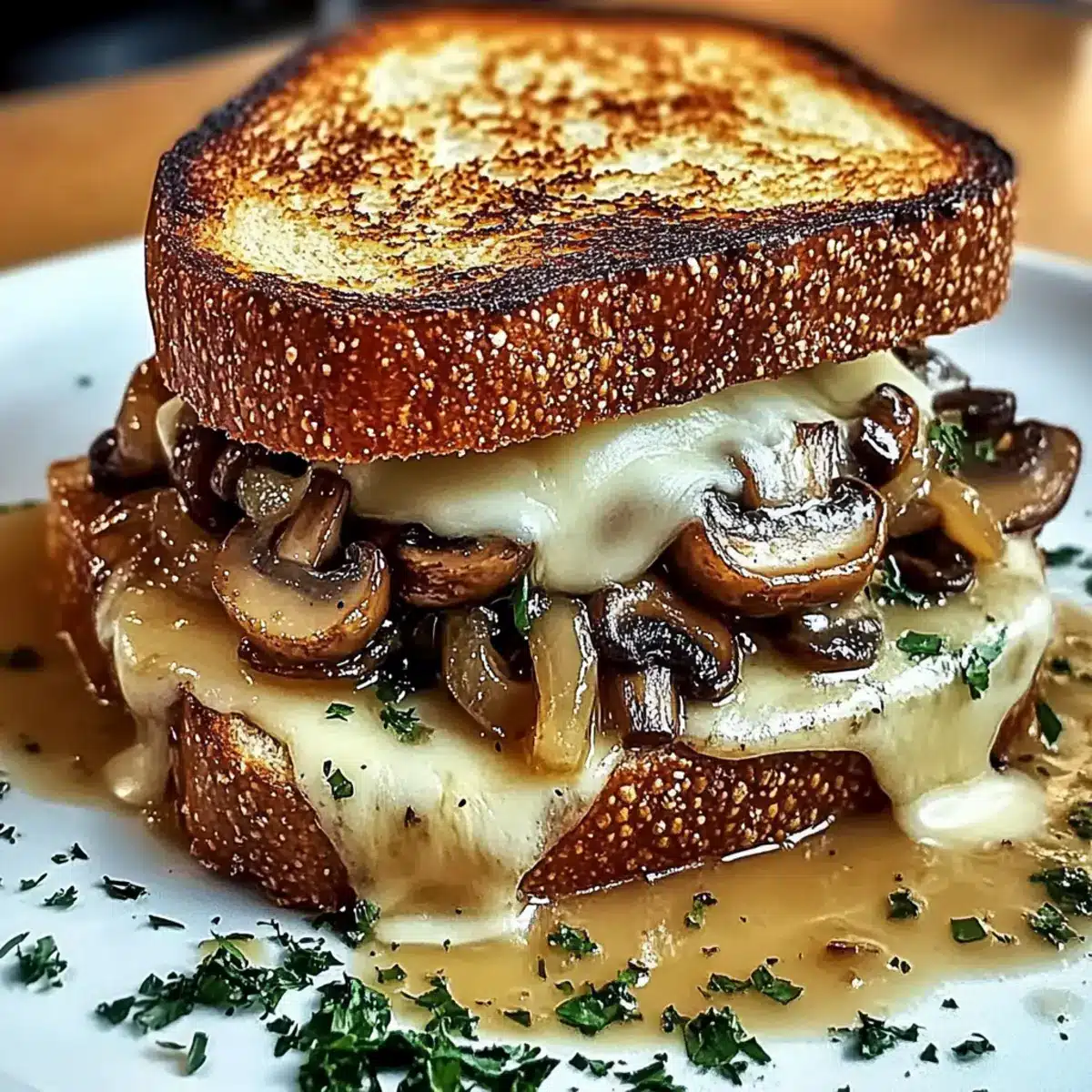 Swiss Mushroom Melt Sandwich