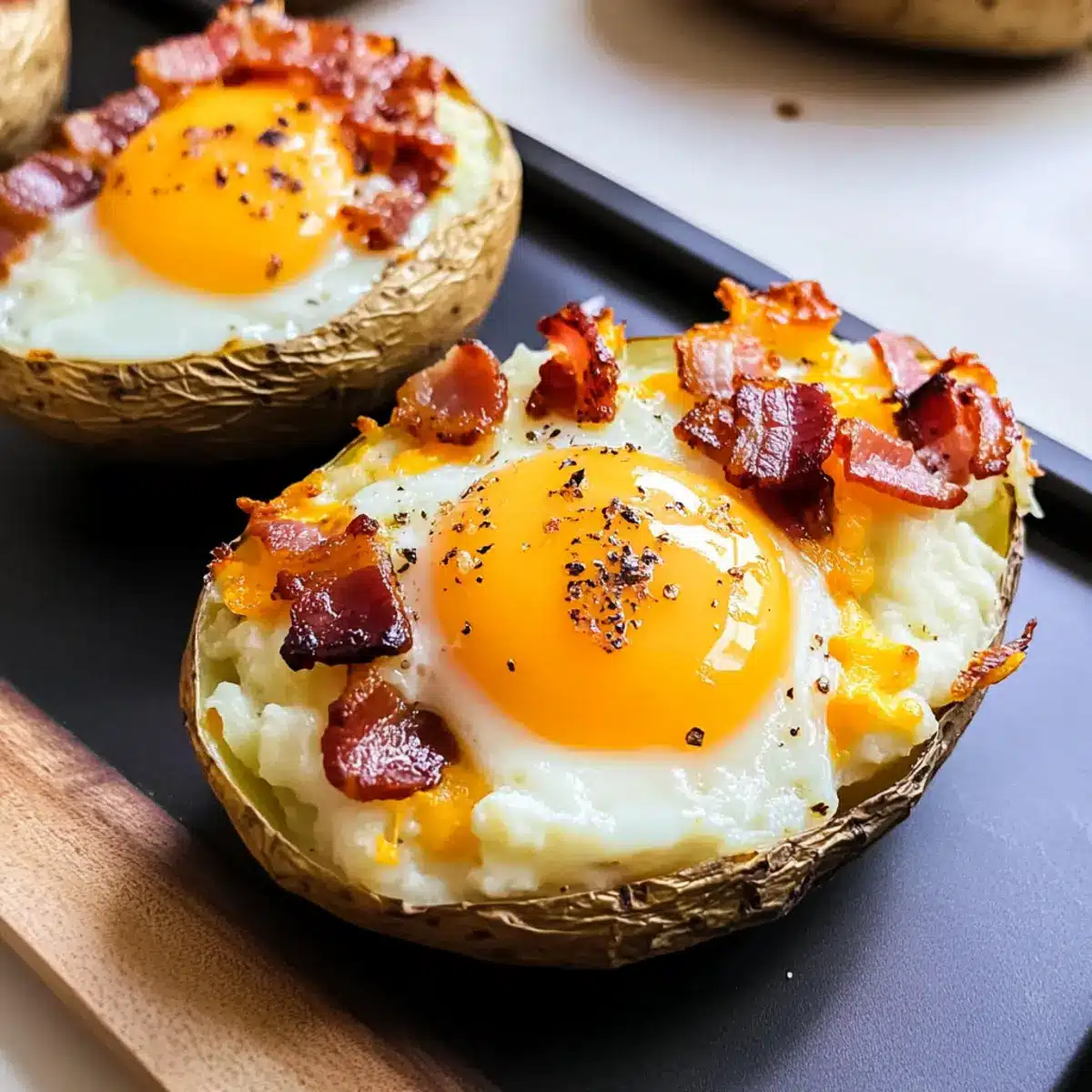 Twice Baked Loaded Breakfast Potatoes