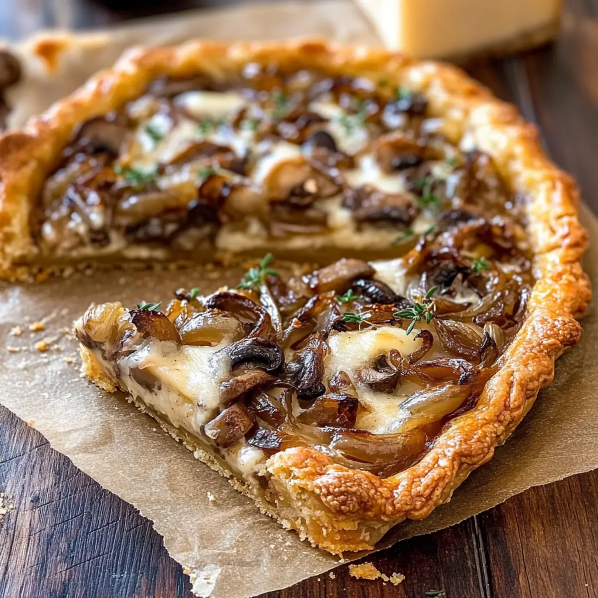 French Onion Mushroom Tart