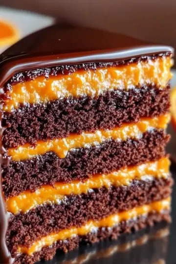 Chocolate Orange Layer Cake with Ganache for Celebrations 25 Chocolate Orange Layer Cake with Ganache