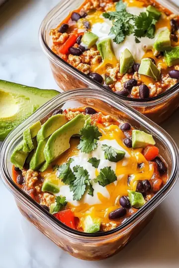 High-Protein Chicken Cottage Cheese Enchilada Bowls
