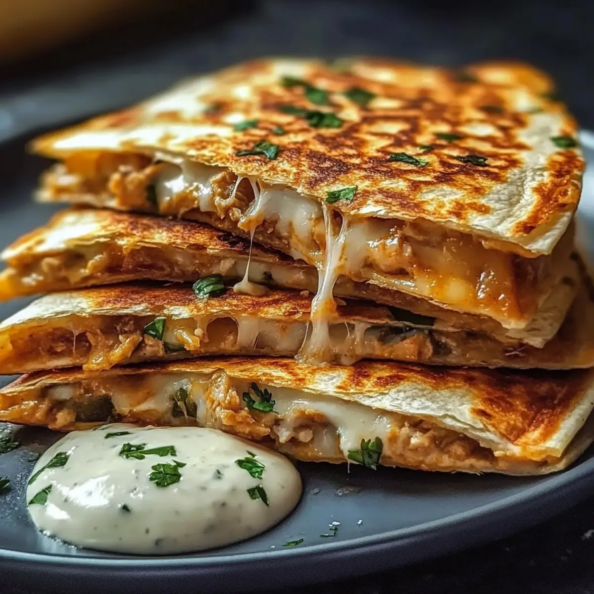 Cheesy Hot Honey Chicken Quesadillas with Jalapeño Cream Magic 1 03810fbc ccae 4c57 84f4 a131ff89d683tr m5fymd