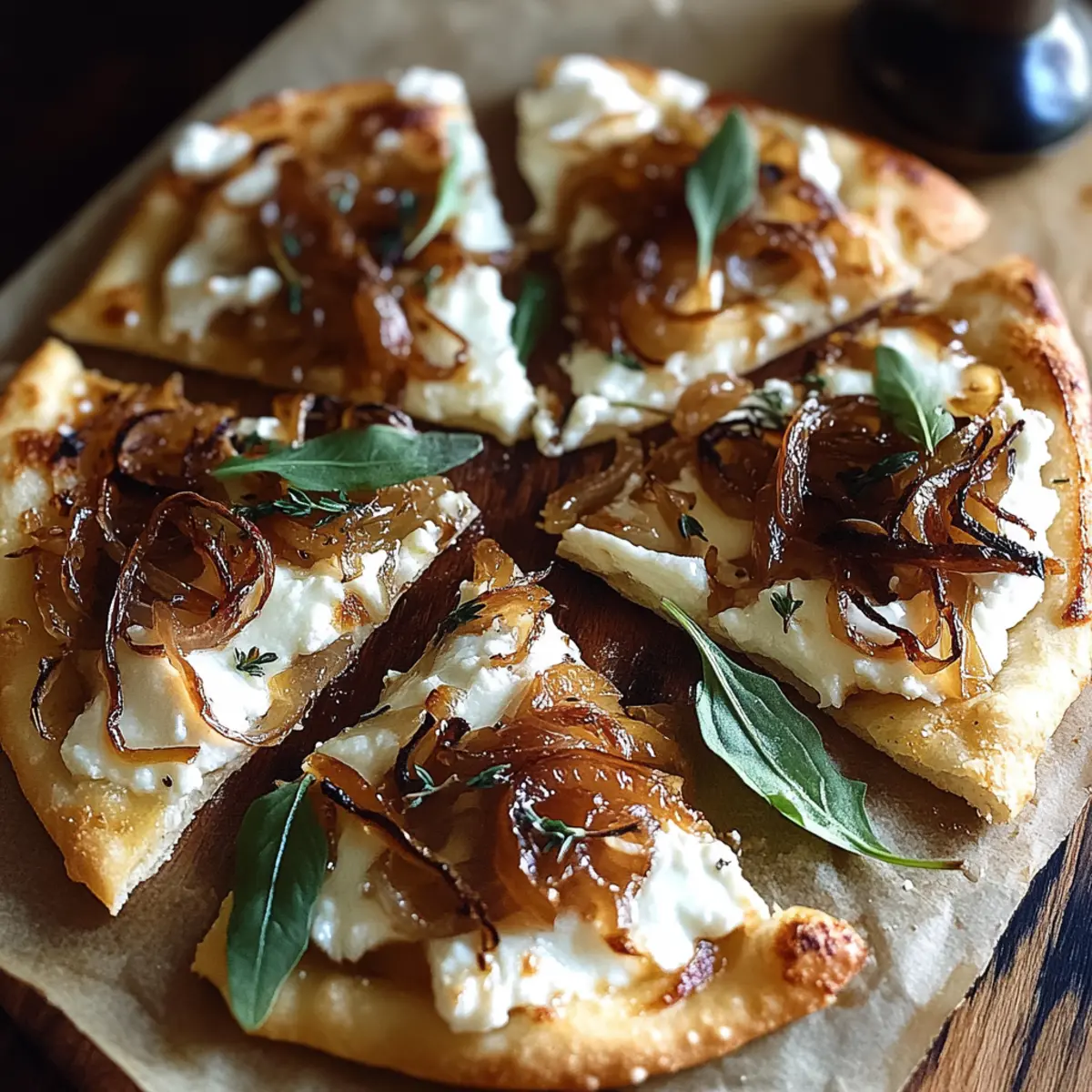 Gourmet Goat Cheese and Caramelized Onion Pizza Bliss 4 Goat Cheese and Caramelized Onion Pizza