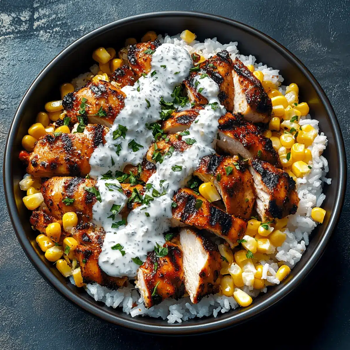 High Protein Street Corn Chicken Bowls