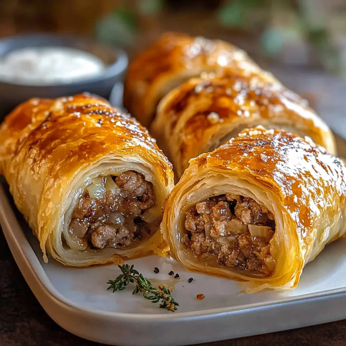 French Onion Sausage Rolls – Golden, Flaky & Full of Flavor