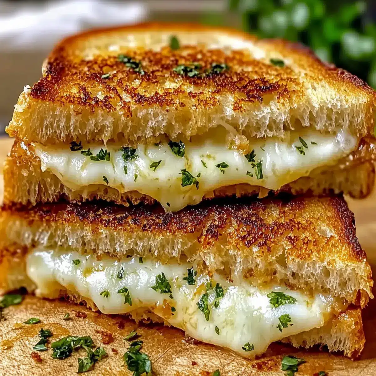 Garlic Bread Grilled Cheese