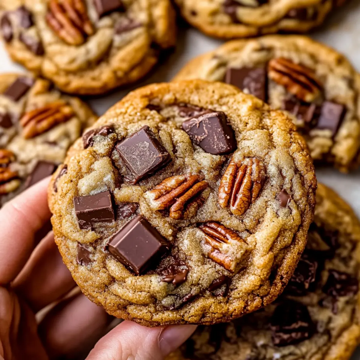 Brown Butter Bourbon Pecan Chocolate Chunk Cookies