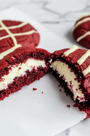 Stuffed Red Velvet Cookies