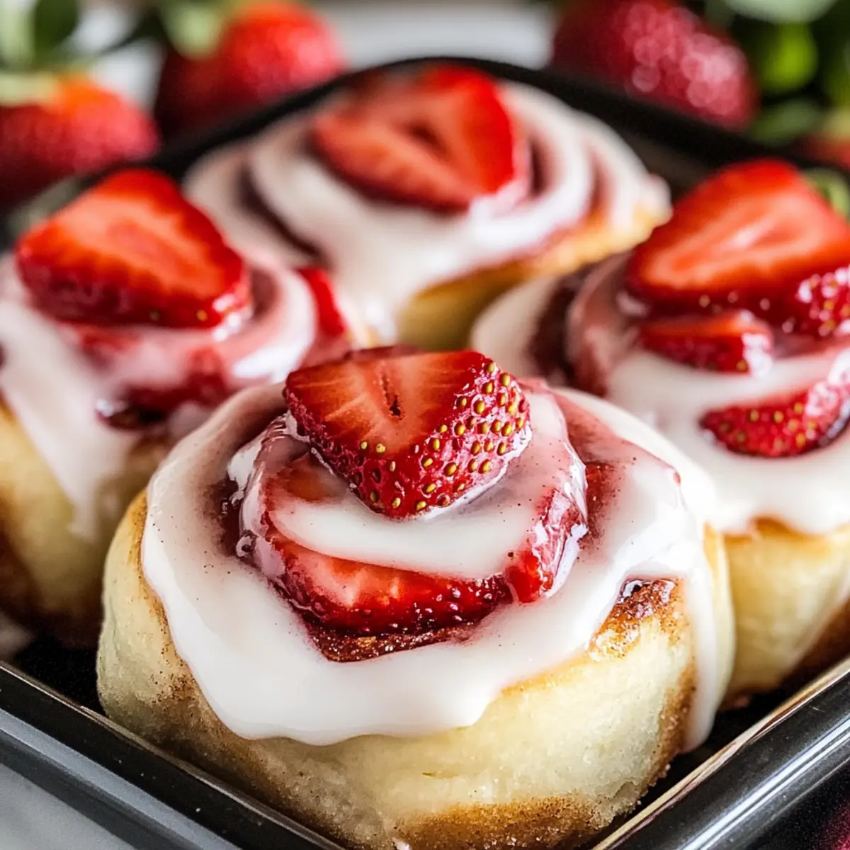 Strawberry Cheesecake Cinnabon Rolls