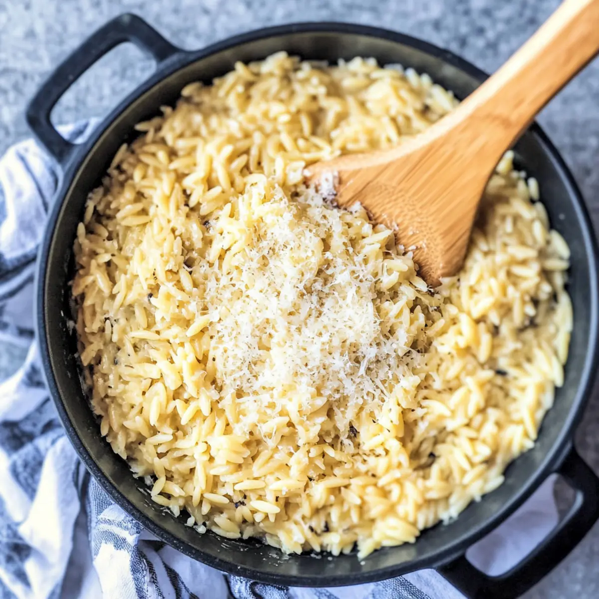 Creamy Garlic Parmesan Orzo