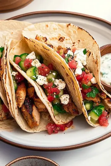 Mediterranean Chicken Tacos
