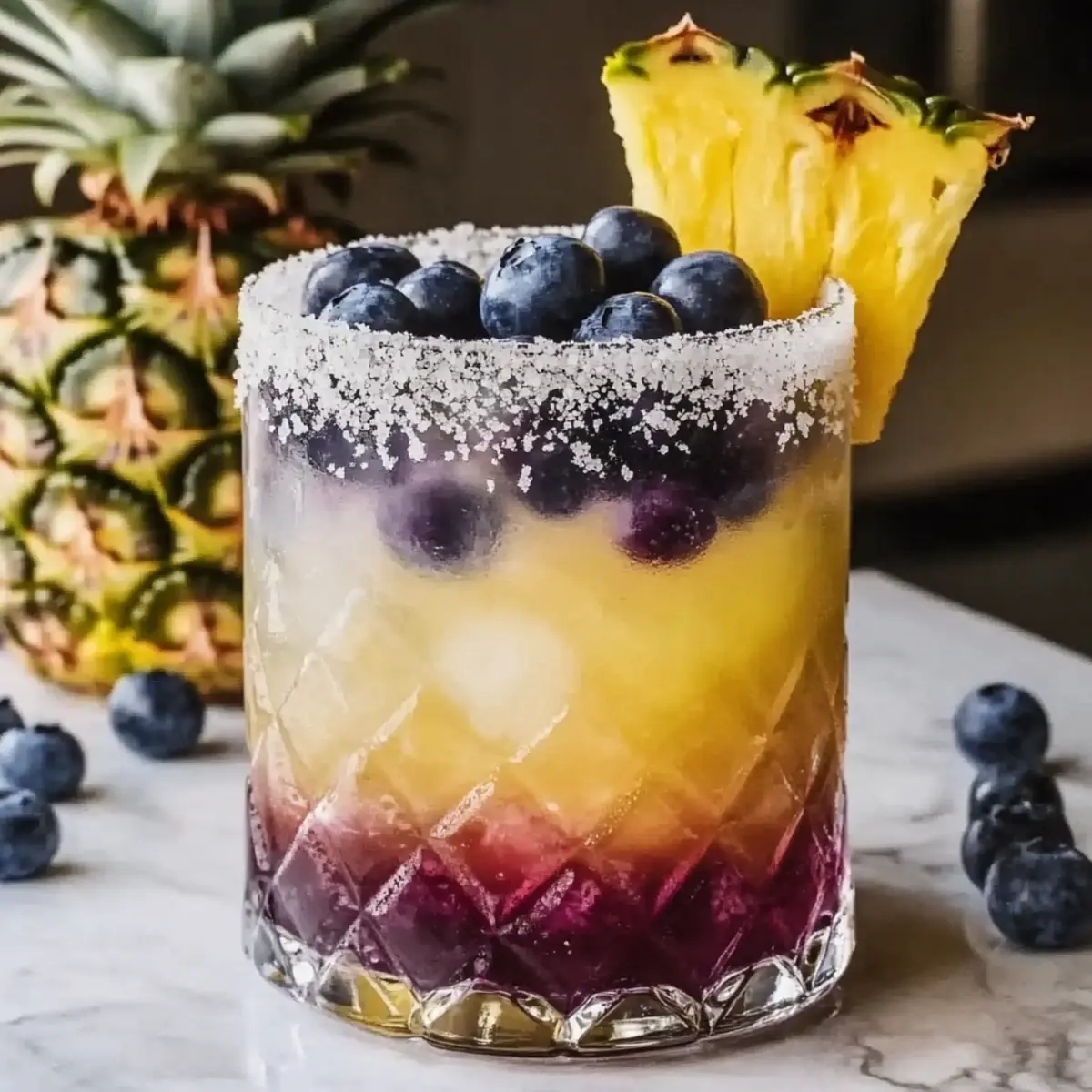 Pineapple Blueberry Margarita