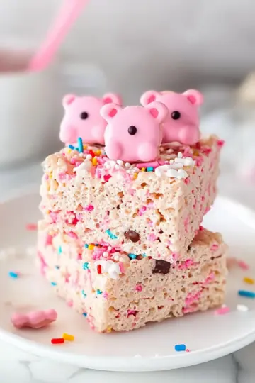 Circus Animal Cookie Rice Krispie Treats